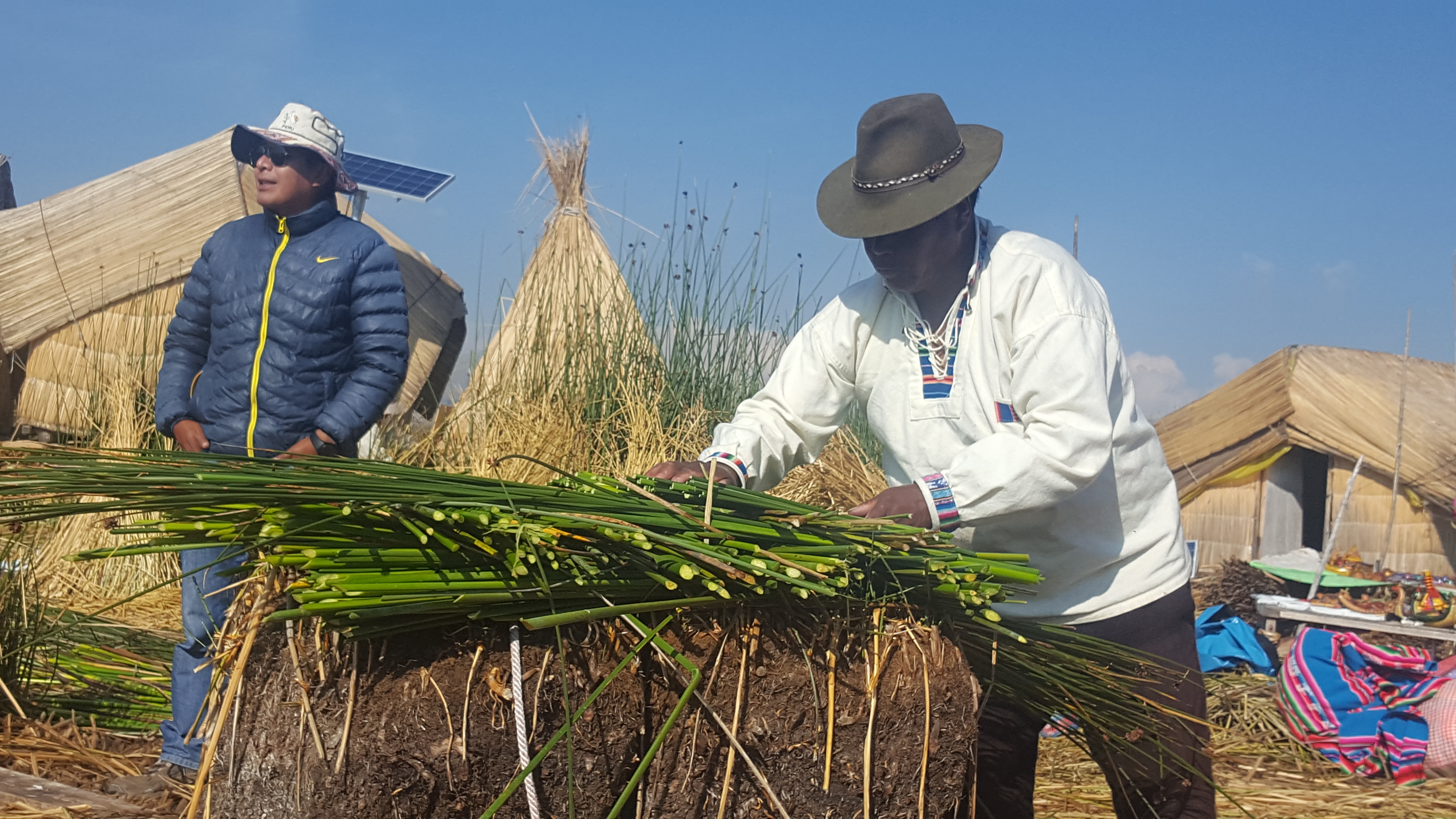 Los Uros, jezero Titicaca, Peru